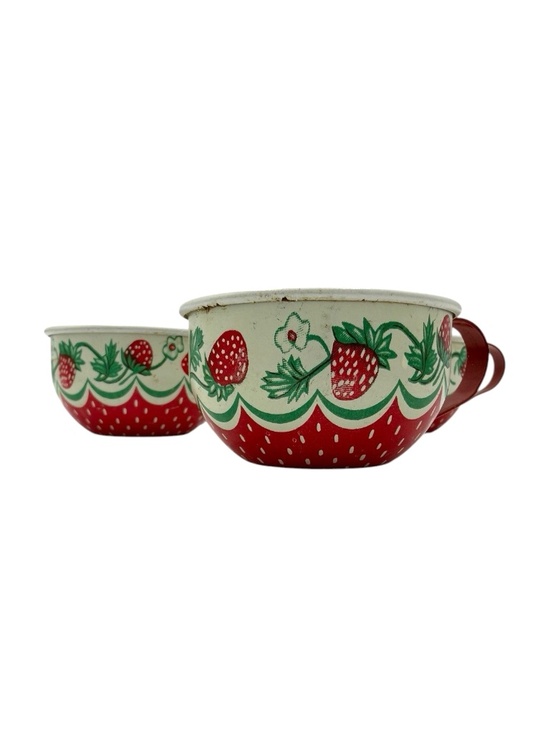 Tin Tea Set In Vintage & Antique Tea Sets for sale | eBay Vintage Wolverine Strawberry Tin Litho Children\'s Tea Set 9 Piece Toy USA MCM